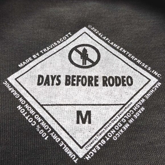 Cactus Jack by Travis Scott x Sp5der Days Before Rodeo T-shirt Black - Picture 3 of 3